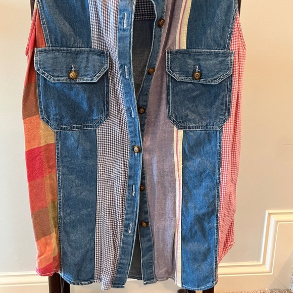 Denim Patchwork Vest - Picture 2 of 14